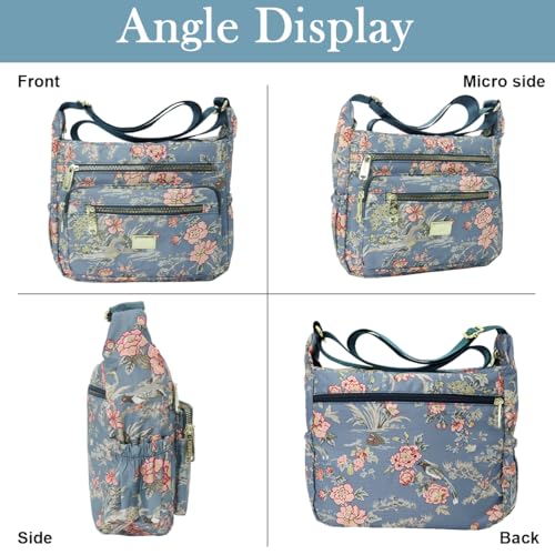 PALAY® Crossbody Bag for Women Nylon Shoulder Floral Multi-Pocket Purse 3 PCS PALAY® Crossbody Bag for Women Nylon Shoulder Floral Multi-Pocket Purse 3 PCS